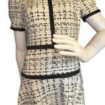 Karl Lagerfeld Abstract Plaid Dress Spread Collar Short Sleeves. Photo 2