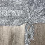 Simply Vera, Vera Wang Simply Vera Vera Wang Women’s Dolman Front Side Tie Gray Ribbed Top Size Small Photo 4