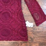 Alexia Admor • burgundy lace mini dress cocktail bell sleeve maroon low back Photo 5