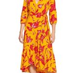 Color Me Courtney Eleanor Wrap Dress in Yellow Orchid bloom Size M Size M Photo 0