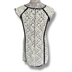Nanette Lepore Vintage 90s Black White Lace Pencil Mini Dress Size 6 USA Photo 4