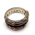 PETER THOMAS ROTH White Topaz,Black Spinel
Reversible Ring in Sterling Silver Photo 1