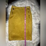 Olivia Blu  mustard faux suede pencil skirt sz Small Photo 5