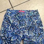 Lilly Pulitzer  Kelly‎ High Rise Skinny Ankle Pants Iris Blue Zanzibar Zoo Photo 2