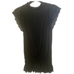 XOXO  Top Blouse Black High Neck Lace Sleeves Elastic Waist Cottage Core Sz Med Photo 1