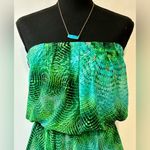 fab'rik Fab’rik White Collection Tropical Print Strapless Maxi Dress Size Small Photo 1