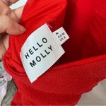 Hello Molly red shimmer ruched sleeveless mini dress Photo 4