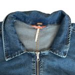 Free People  Women’s Lennox Crvy Blue Denim Shortsuit Jeans Collared Romper Sz 12 Photo 4