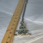 Vintage Christopher Radko Shiney Brite silver tree ornament necklace. Photo 6