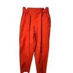A New Day Women's High-Rise Tapered Ankle Tie-Front Pants - Orange Size 10 Photo 2