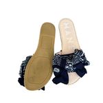 MANEBI Blue Bandana Print Slide Sandals Size 10 Photo 2