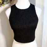 Rebecca Taylor Black Eyelet Lace Sleeveless Crop Top Womens Sz 2🧡 Photo 1