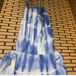 Alice + Olivia  Blue And White Tie Dye Silk Blend Dress Size Large Photo 5