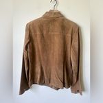 Alfani Vintage  100% Leather Suede Tan Moto Jacket Large Photo 3