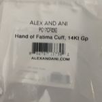 ALEX AND ANI Women's Hand of Fatima Cuff Bracelet, 14kt Gold Plated, Expandable Photo 2