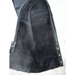 Leather Black Belted Riding Chaps Size Large Mens/Womens Black Photo 13