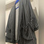 Xhilaration  Black & White Vertical Stripes Pinstriped Lightweight Blazer - XS Photo 3