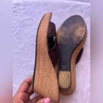 Toscanella Italian Wedge sandals Bright Strap Brown Made In Italy Size 39 Tan Photo 5