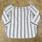 Lafayette 148 New York off shoulder dark indigo and White Striped Top
Size: M Size M Photo 0