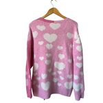 BiBi Cozy Oversized Pink Heart Cardigan Photo 5
