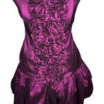 Tee for the soul Vintage Purple Taffeta Bubble Dress Strapless Sweetheart Bustier Size 7 Photo 0