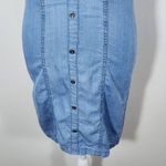 Love Tree Blue Chambray Mini Bodycon Dress Size Medium Blue Bodycon Denim Dress Photo 2