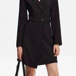 Commense Black Long Sleeve Blazer Mini Dress With Shoulder Pads S NWT Photo 0