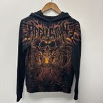Affliction  Eclectic Storm Graphic Hoodie Skull & Flames Black Size S Photo 1