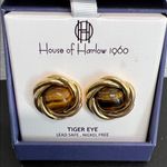 House of Harlow  1960 | Tiger Eye Stud Earrings Photo 2