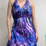 B. Smart Purple Multi- Color Animal Print Silk Size 24 Photo 1