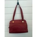 Vintage Medallion Red Leather‎ Perforated Shoulder Bag Purse Y2K Style Photo 1