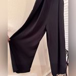 Polly Open Back Wide Leg Capri Style Jumpsuit Sz 6 Black Photo 4