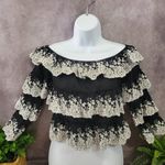 Gianni Bini  Women's Layered Lace Embroidered Top Size Small Photo 0