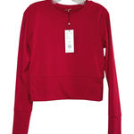 NWT Calia Red long sleeve active top women's medium Athleisure workout gym crop Photo 0