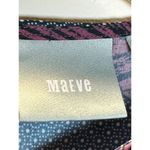 Maeve Women's Size 6 Crop Blouse 3/4 Wide Sleeves Burgundy Grey Floral EUC Photo 3