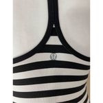 Lululemon Apex Stripe Black Angel Wing / Black Power Y Athletic Tank Top Size 6 Photo 2