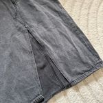 Abercrombie & Fitch  High Rise Black Denim Midi Skirt Photo 4