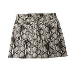 Frame  Le Mini Skirt 25 Python Print Gray Front Pocket Y2K Streetwear Photo 3