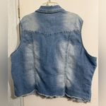 Maurice's  Blue Denim Vest with White Lace Photo 1