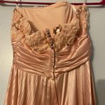 Blush Pink Floral Maxi Gown Dress Prom Size XS Photo 4