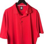 Urban Outfitters Footjoy Polo Shirt Red Large L Casual Minimal Plain Tee Polyester Spandex Solid Photo 0