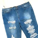 L&B  Blue Distressed High Rise cropped Women’s Plus Jeans Size 22 New Photo 10