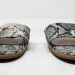 [Yosi Samra] Constantine Snake Python Print Slip On Slides Flat Sandals Size 9 M Black Photo 2