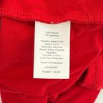 Talbots  Woman Red V Neck Long Sleeve Top Size X Casual Basic Everyday Stretch Photo 4