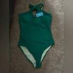 Cupshe  Green Rib Cutout Crisscross One Piece Swimsuit Large‎ Photo 5