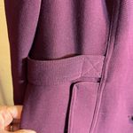 Rich Purple Structured Trench Coat with Military Design and Wide Lapel Size L Photo 4