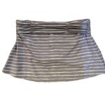 Garnet Hill Garnet Hill Womens Lined Stretch Ruched Waist Swim Skirt Gray Striped Size 02 Photo 2