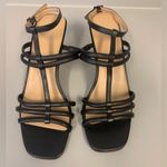 Naturalizer  Womens‎ Size 10 Starla Leather T-Strap Heels Black Photo 1