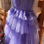 Lavender Prom Dress with Ruffles Purple Photo 0