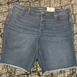 Style & Co . Women’s Bermuda Denim Shorts | Plus Size 22| Raw Edge | Casual Wear Photo 0